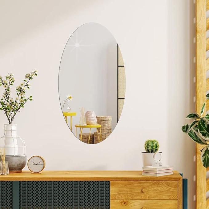 Combo of Oval Shape & Square Shape Mirror (Pack of 2)