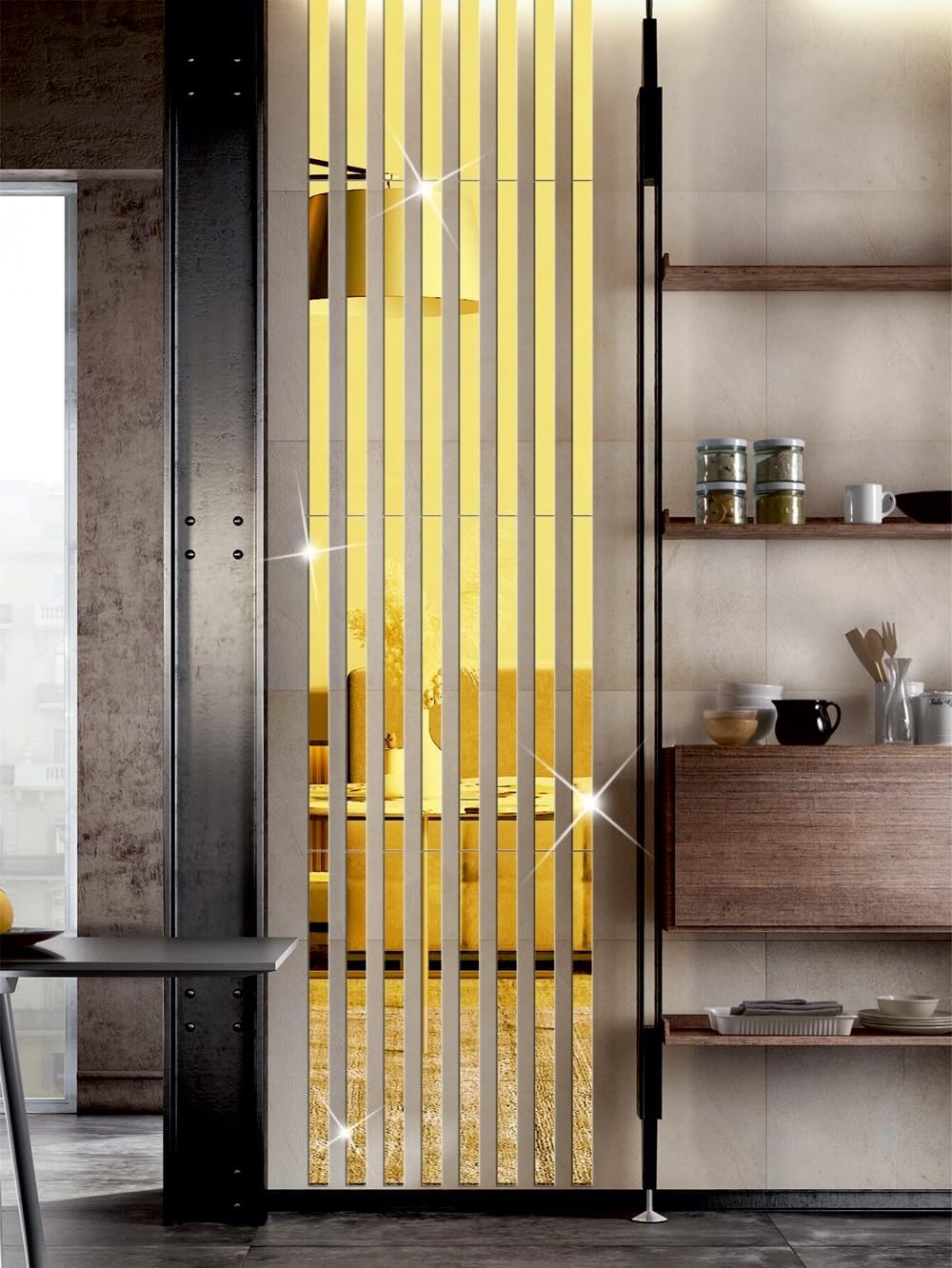 Dream Store - Strip Designed Rectangle Shape Mirror